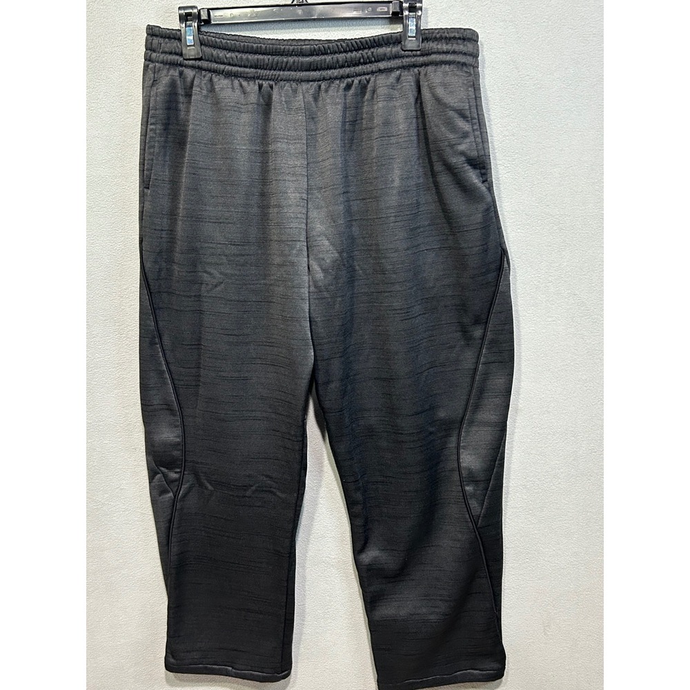Tek Gear Sweatpants Mens L Gray Warm Tek Fleece Textured Athletic Joggers